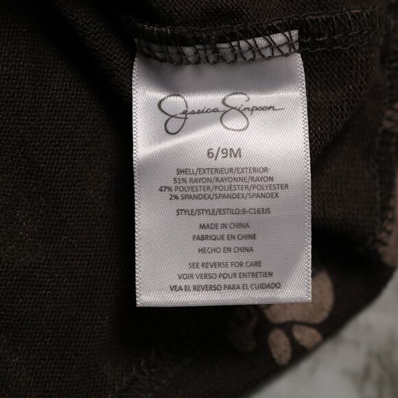 Jessica Simpson Baby Leopard Wrap Shirt & Hat Set Brown 6-9M Infant Girl Outfit - Picture 8 of 8